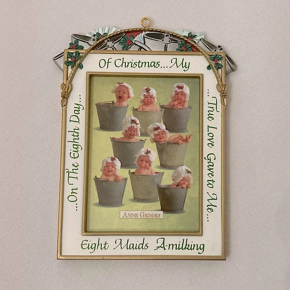 ⭐️ Vintage Anne Geddes On The Eighth Day Of Christmas Ornament